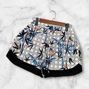 Topshop High Waist Shorts with Geometric Floral Design